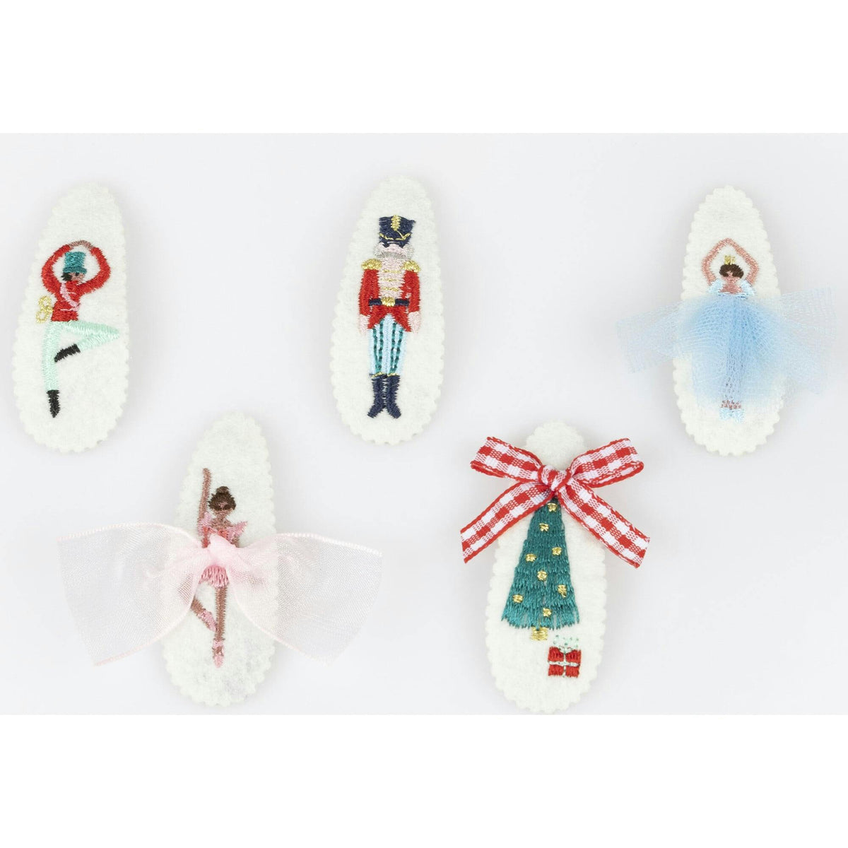 EMBROIDERED NUTCRACKER HAIR CLIPS (X 5) – Meri Meri, view 4