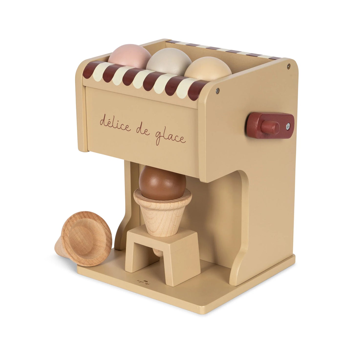 WOODEN ICE CREAM MAKER - BEIGE