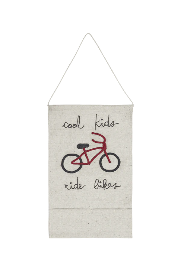 WALL POCKET HANGING COOL KIDS RIDE BIKES