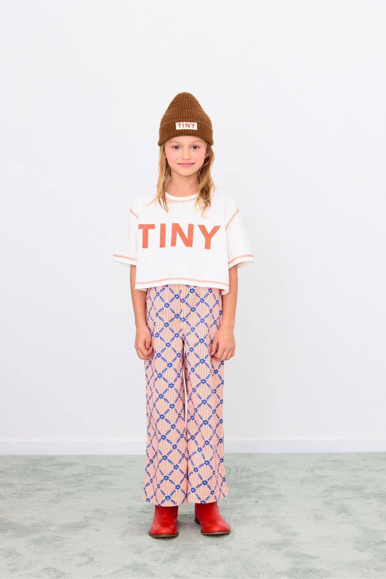 FLOWER GRID WOVEN PANT