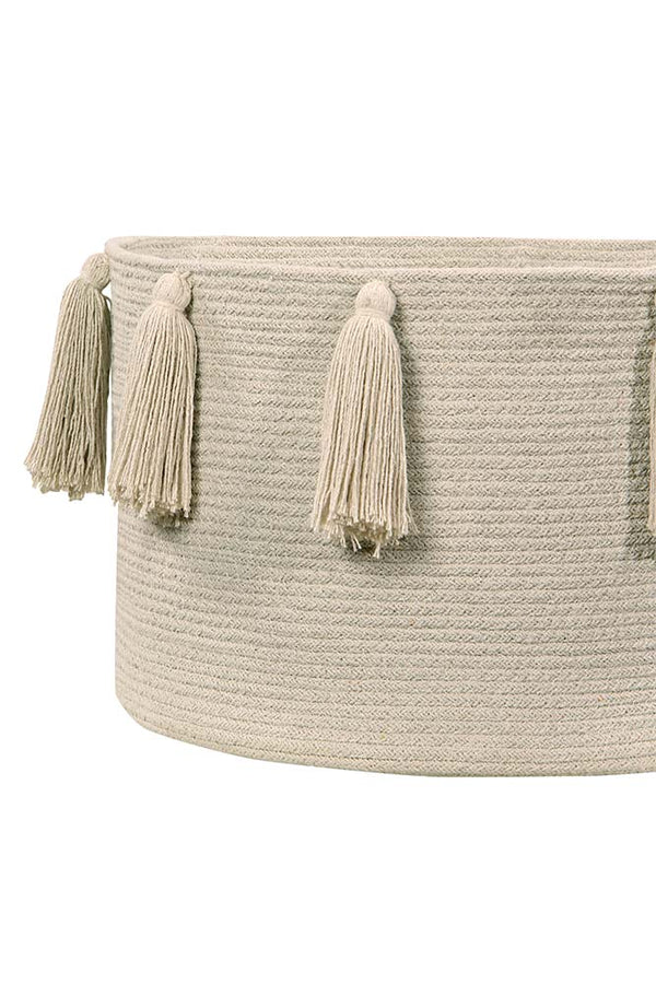 BASKET TASSELS NATURAL