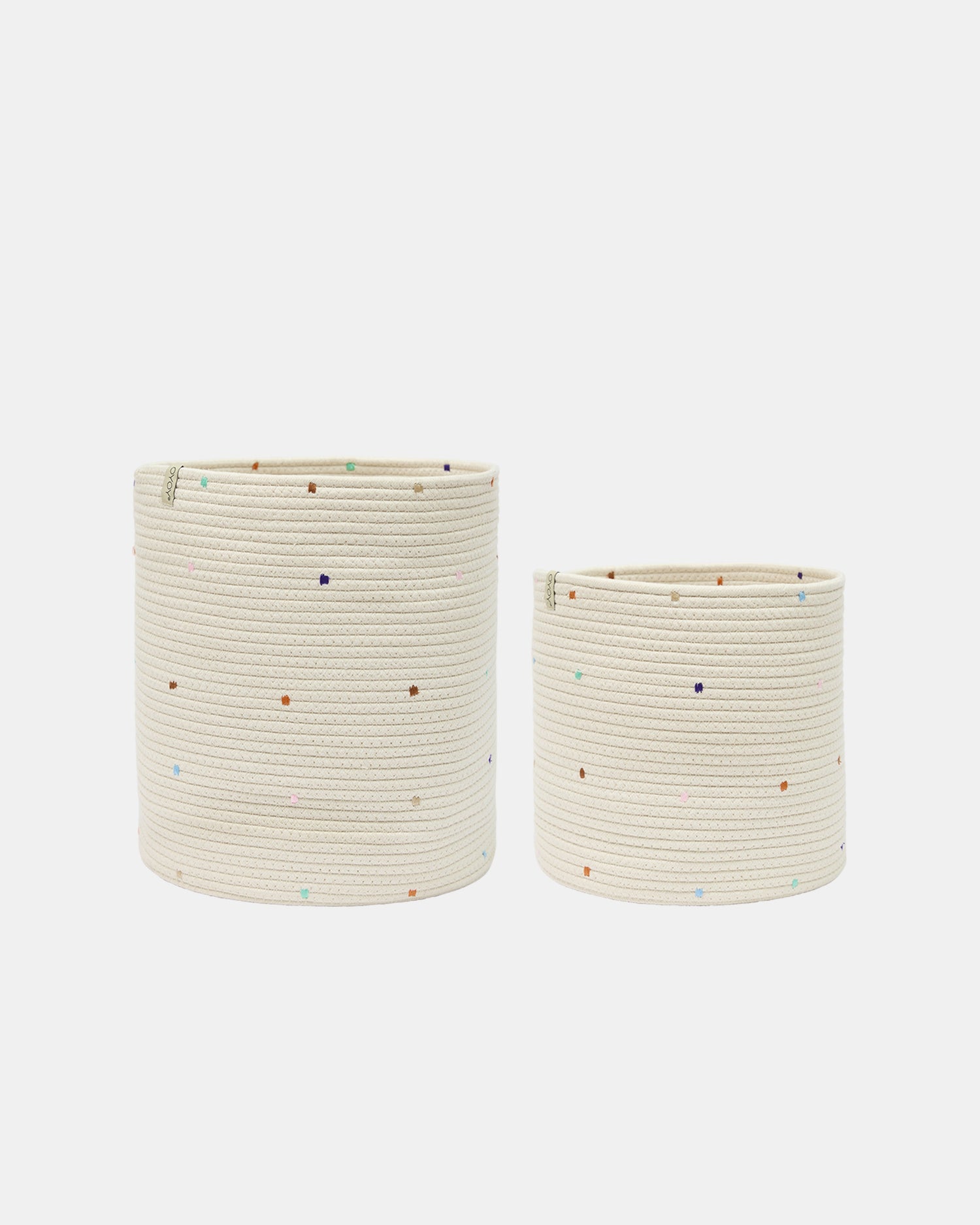 CONFETTI COTTON ROPE BASKET - SET OF 2