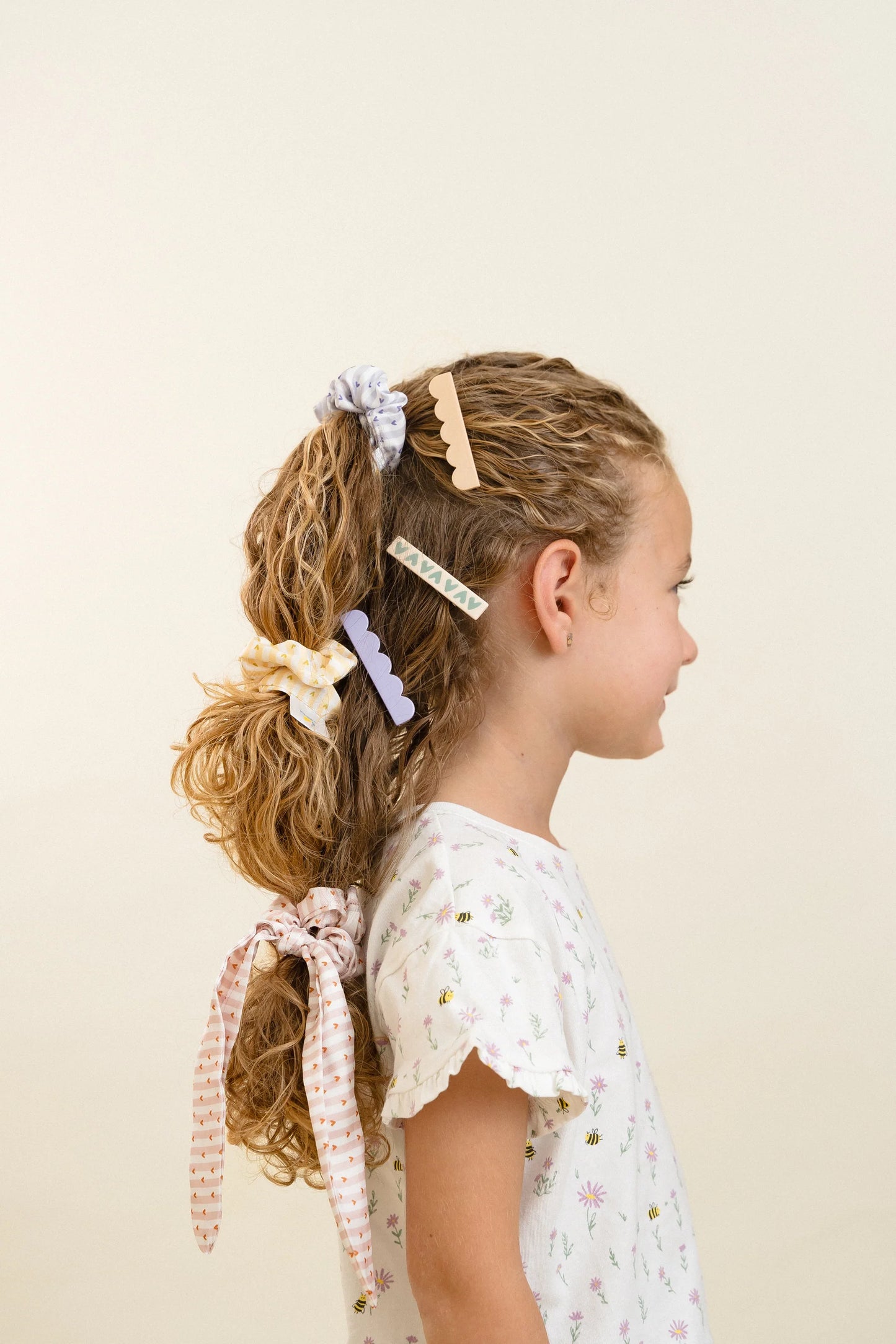 HAIR PINS 2-SET MAXI STRIPES AQUA