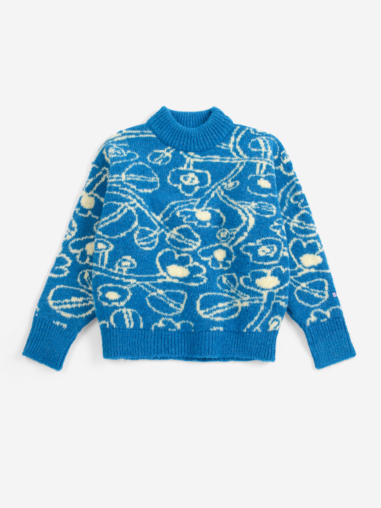 Sketchy Flowers All Over Jacquard Jumper