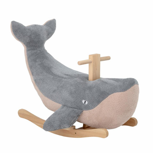 MOBY ROCKING TOY, WHALE, BLUE, POLYESTER