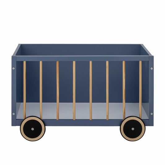 SEBALD STORAGE BOX W/WHEELS, BLUE, MDF