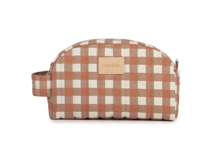 HYDE PARK WATERPROOF VANITY CASE • TERRACOTTA CHECKS