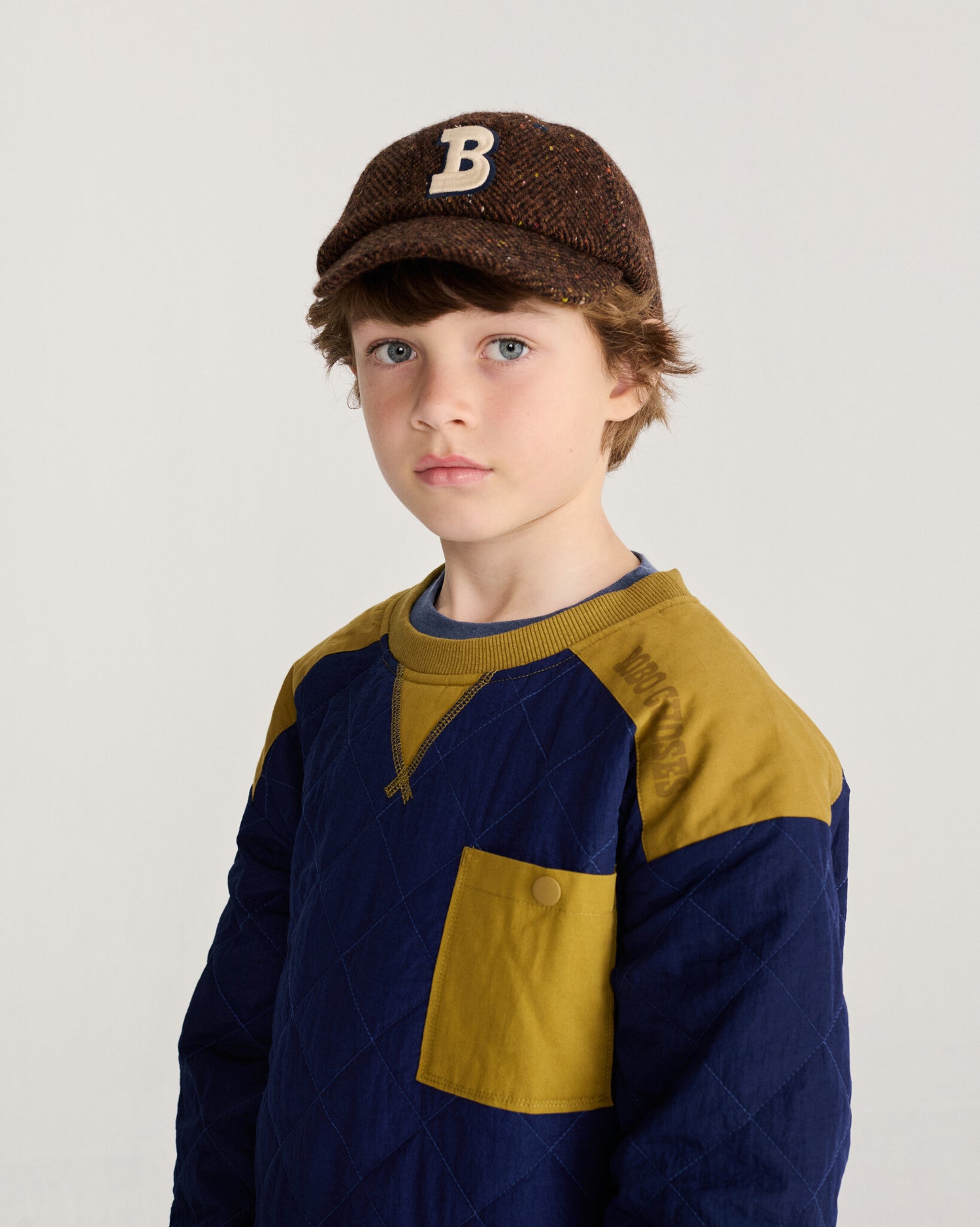 Bobo Choses wool blend cap dark brown