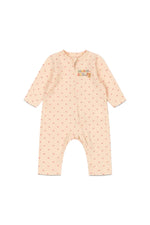 Basic Zip Onesie Gots Teddy Coeur