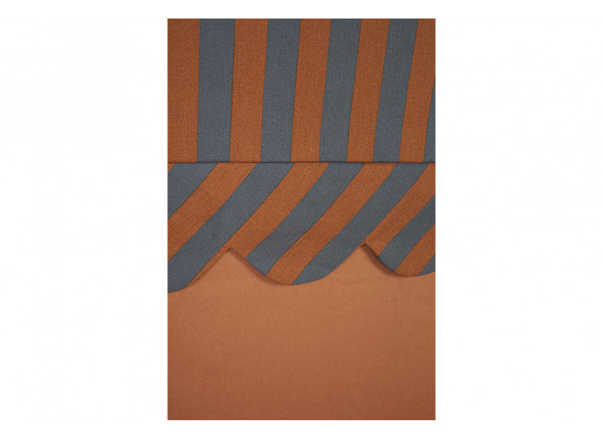 MAJESTIC HOUSE FOLDABLE ECO FLOOR MAT • BLUE BROWN STRIPES