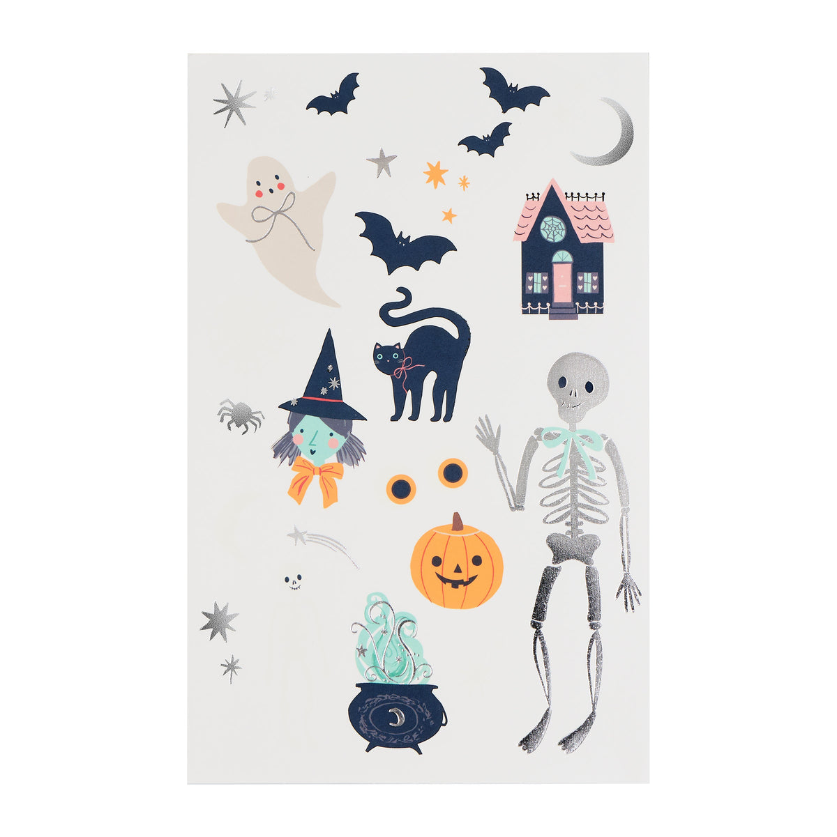 HALLOWEEN ICONS TEMPORARY TATTOOS (X 2 SHEETS)