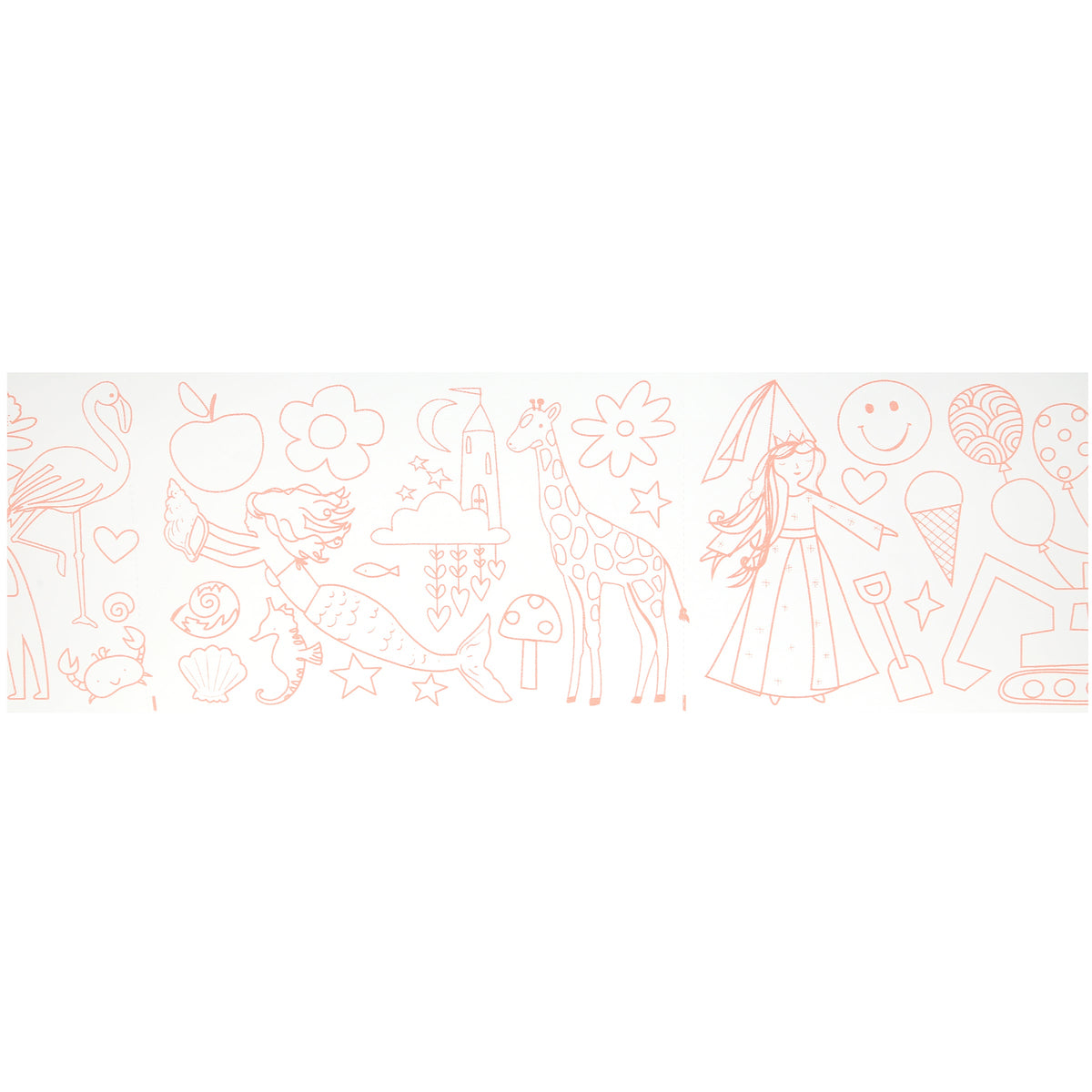 Happy icons colouring roll