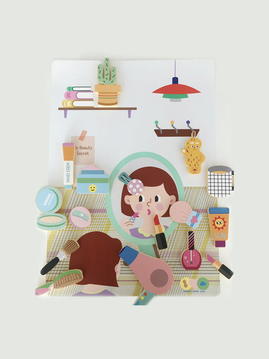 CREATIVE PLAY BATH STICKERS & POSTER SET – MAKEUP