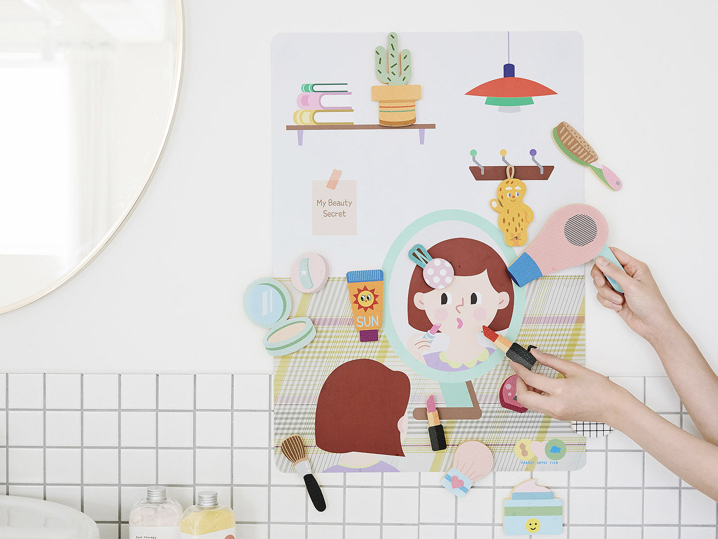 CREATIVE PLAY BATH STICKERS & POSTER SET – MAKEUP