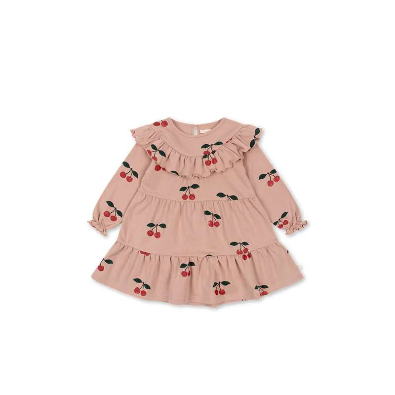 MALLI GLITTER DRESS GOTS - MA GRANDE CERISE GLITTER