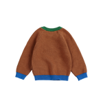 Mush Monster jacquard jumper dark brown