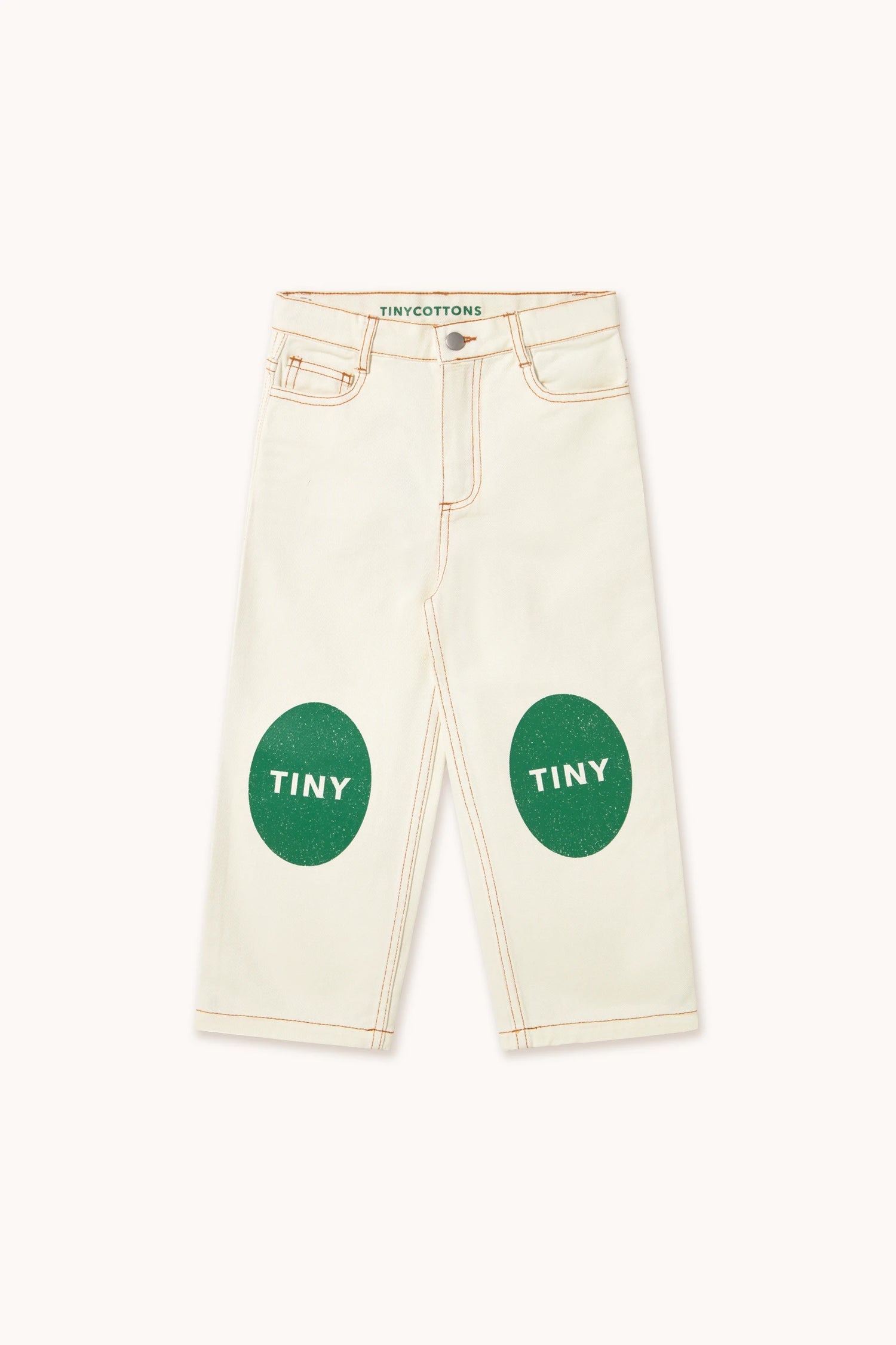 PRINTED DŽINSAI - OFF WHITE