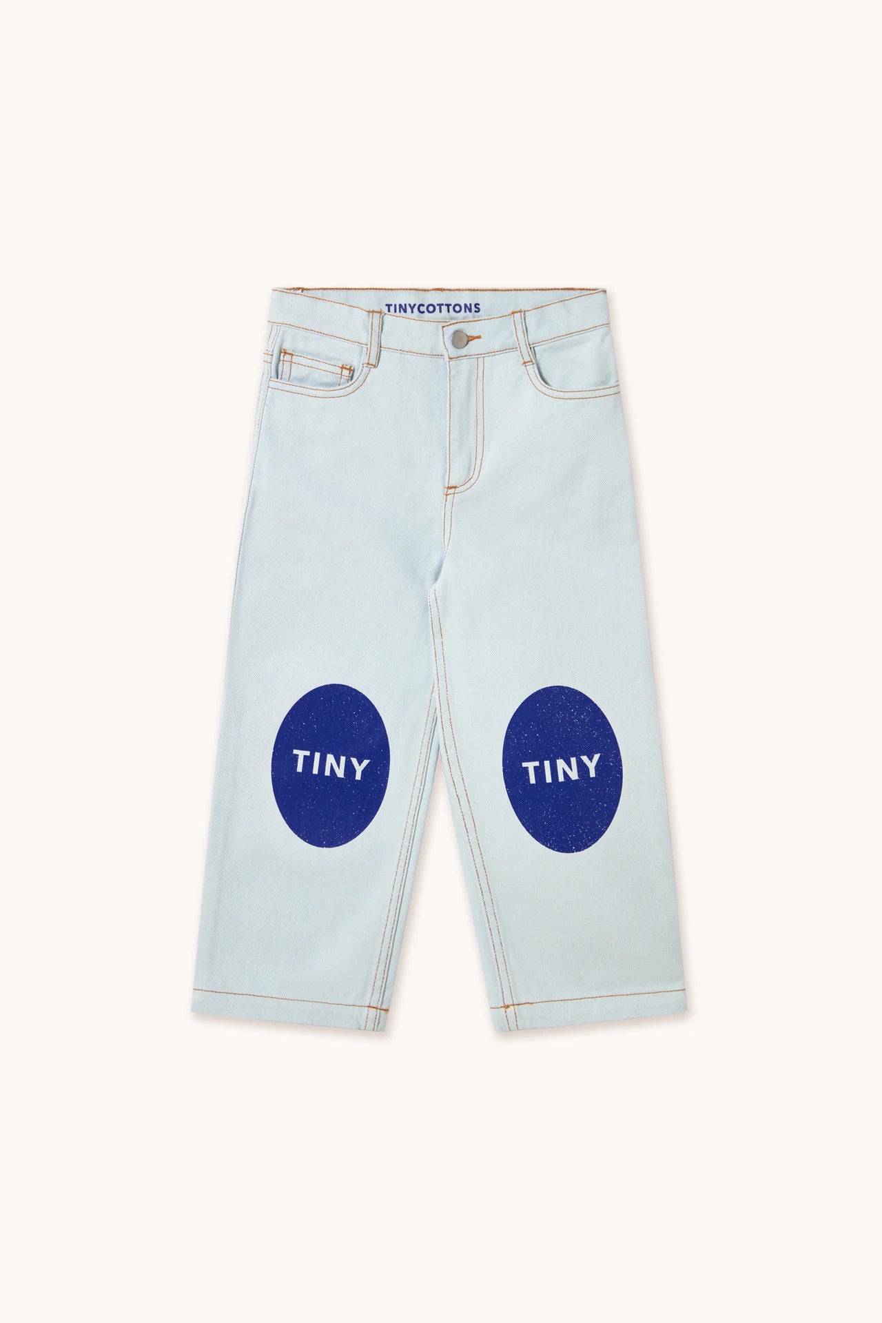 PRINTED DŽINSAI - PASTEL BLUE