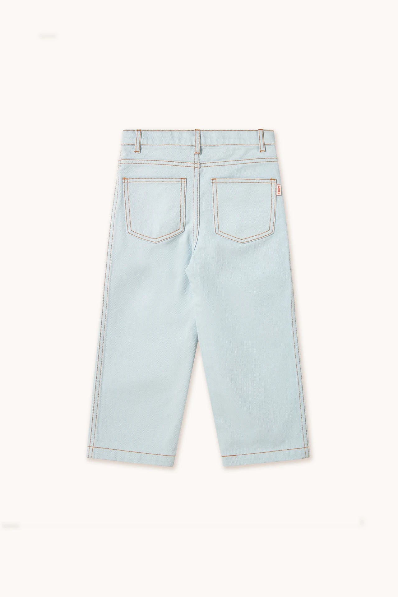 PRINTED DŽINSAI - PASTEL BLUE