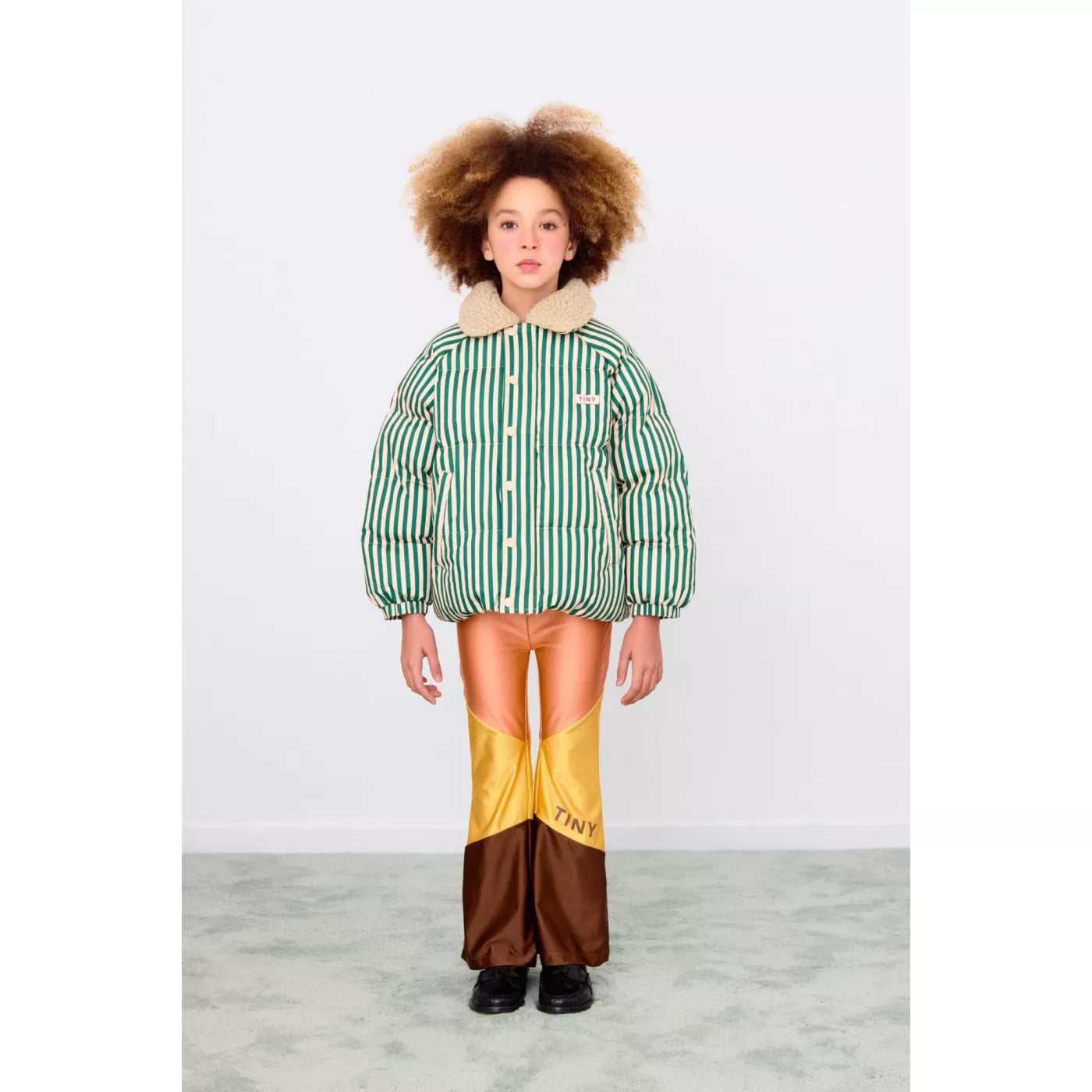 GREEN STRIPES PADDED STRIUKĖ