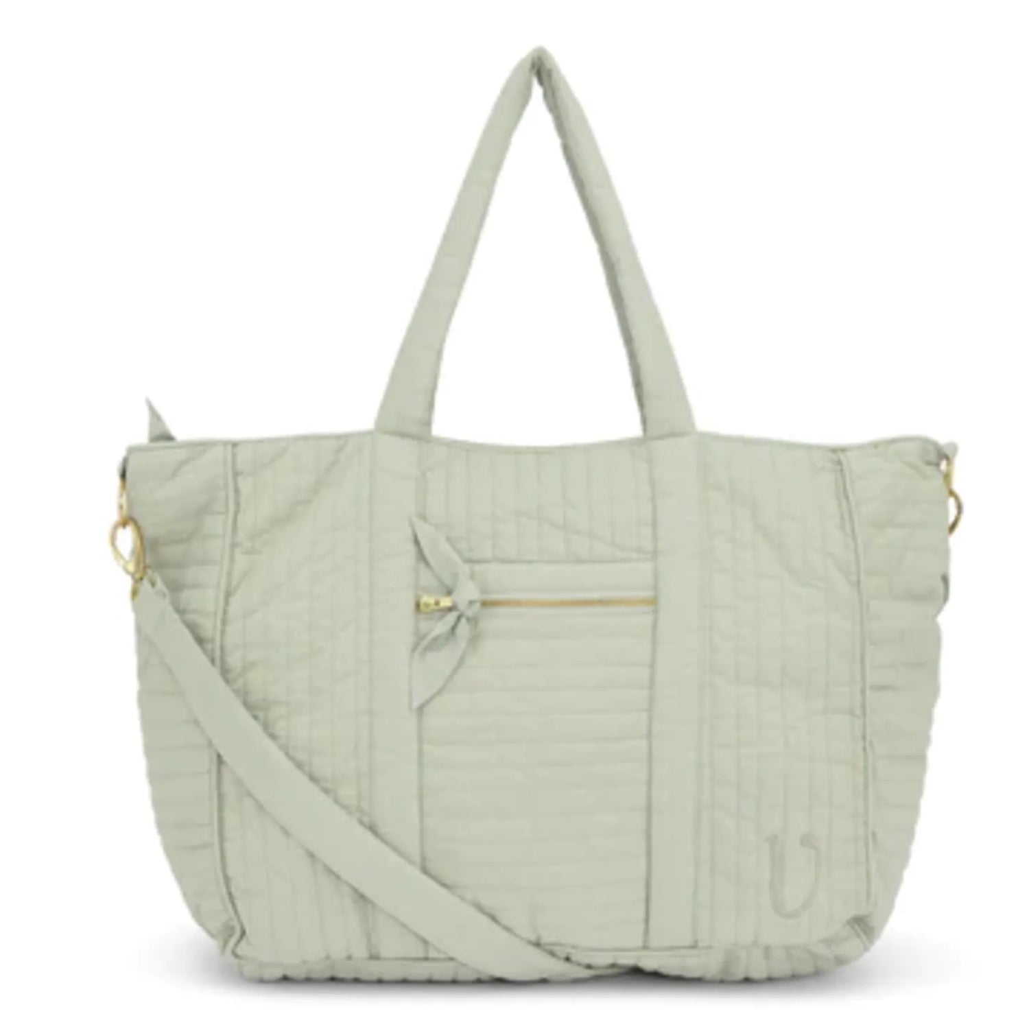 QUILTED WEEKEND BAG OLIVE MIST ORGANIC