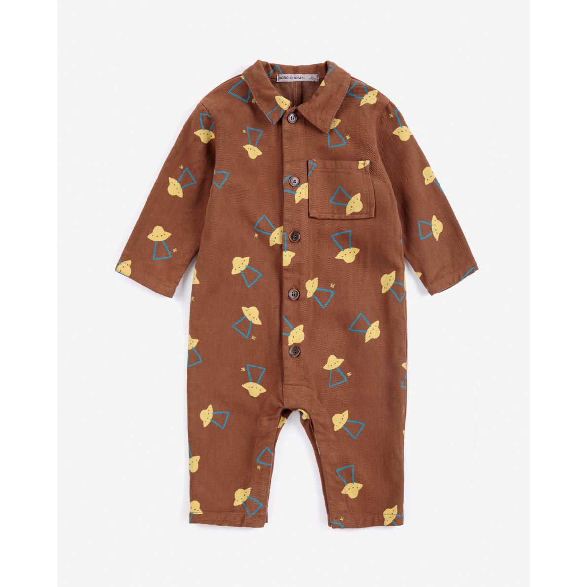 Pixel Abduction woven overall brown